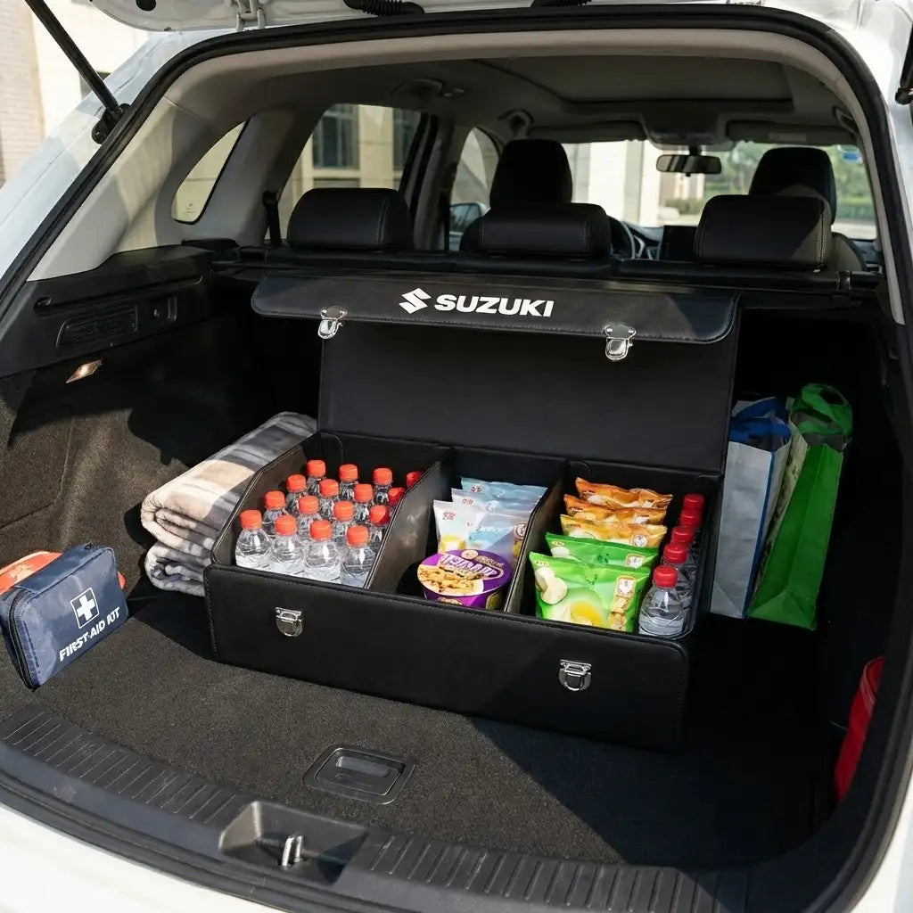 Foldable Car Trunk Organizer With 3 Compartments For Toyota Honda Suzuki Kia Hyundai & More Brands