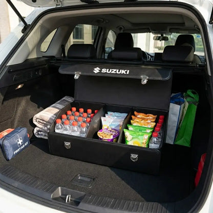 Foldable Car Trunk Organizer With 3 Compartments For Toyota Honda Suzuki Kia Hyundai & More Brands