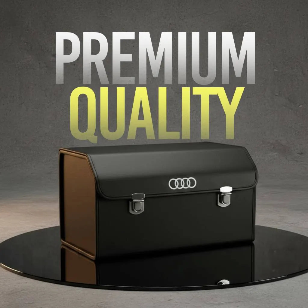 Foldable Car Trunk Organizer With 2 Compartments For Toyota Honda Suzuki Kia Hyundai & More Brands