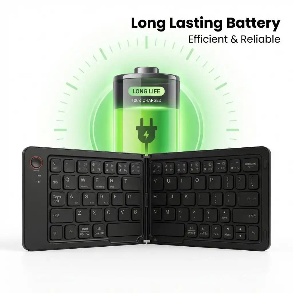 Portable Bluetooth Folding Keyboard for IOS/Android/Windows Tablet Mobile Phone