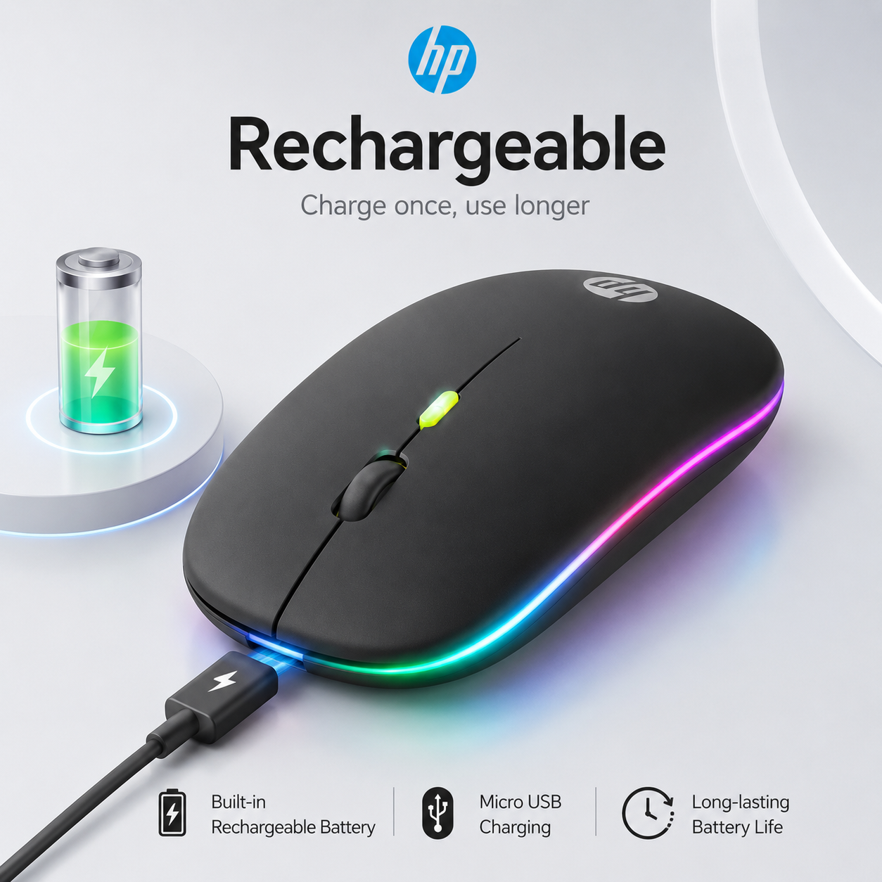 HP W10 Bluetooth & Wireless Dual Mode Mouse
