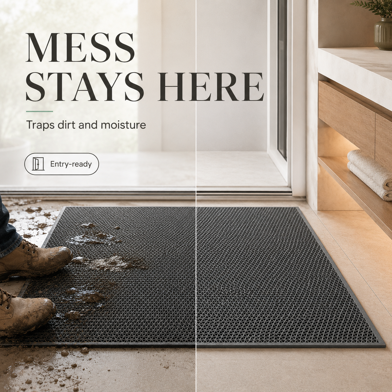 Non-Slip Drainage PVC Mat