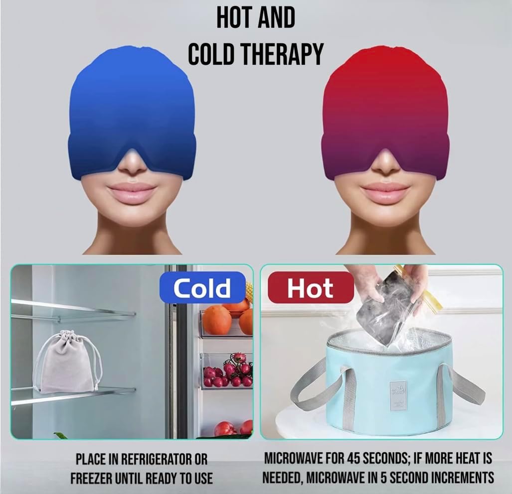 Headache Migraine Relief Hat Cold Compress