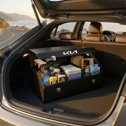 Foldable Car Trunk Organizer With 3 Compartments For Toyota Honda Suzuki Kia Hyundai & More Brands