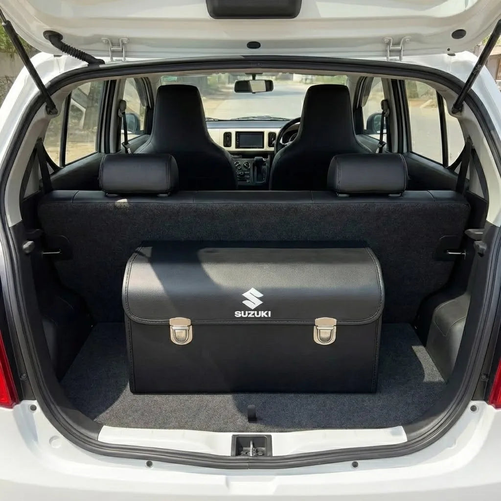 Foldable Car Trunk Organizer With 2 Compartments For Toyota Honda Suzuki Kia Hyundai & More Brands