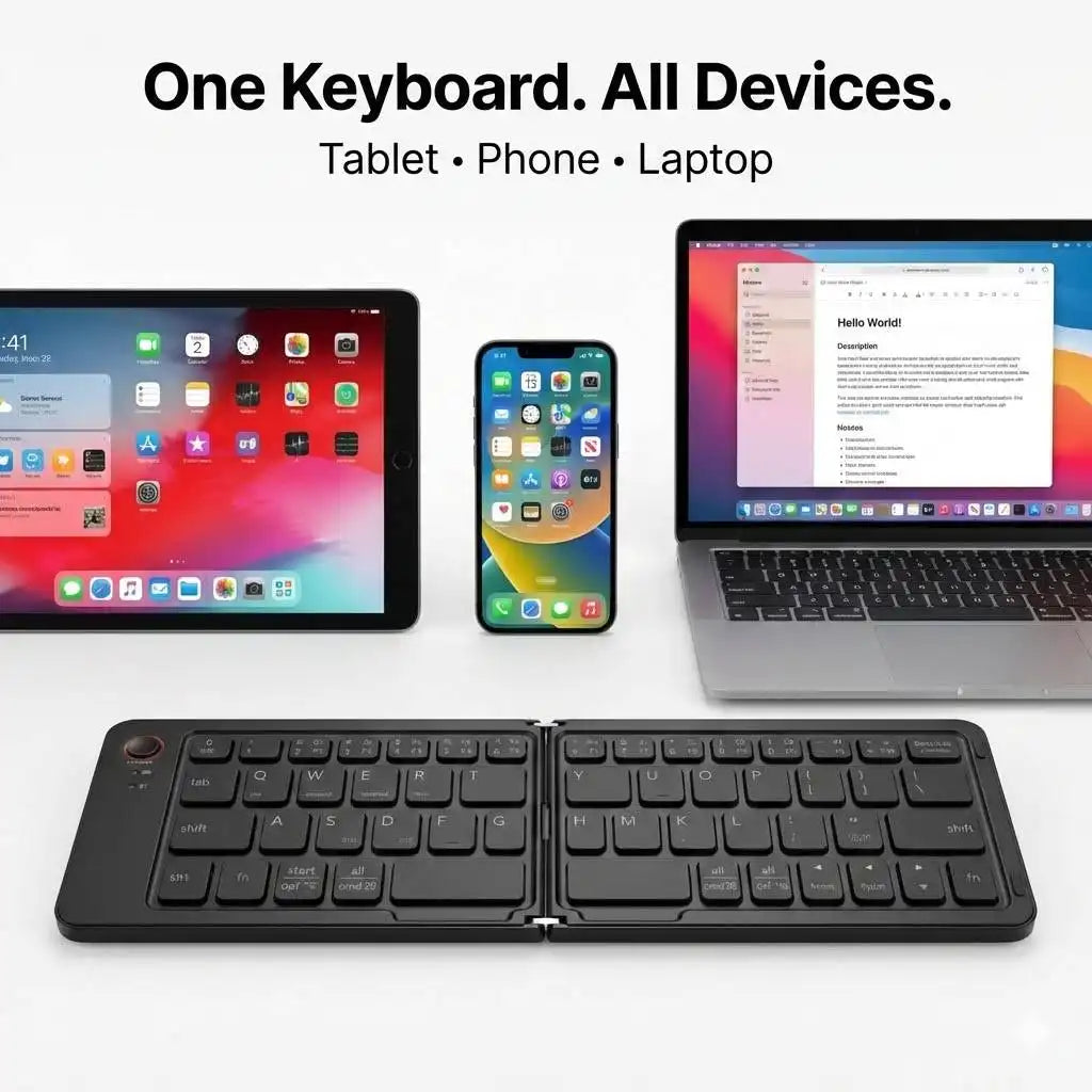 Portable Bluetooth Folding Keyboard for IOS/Android/Windows Tablet Mobile Phone