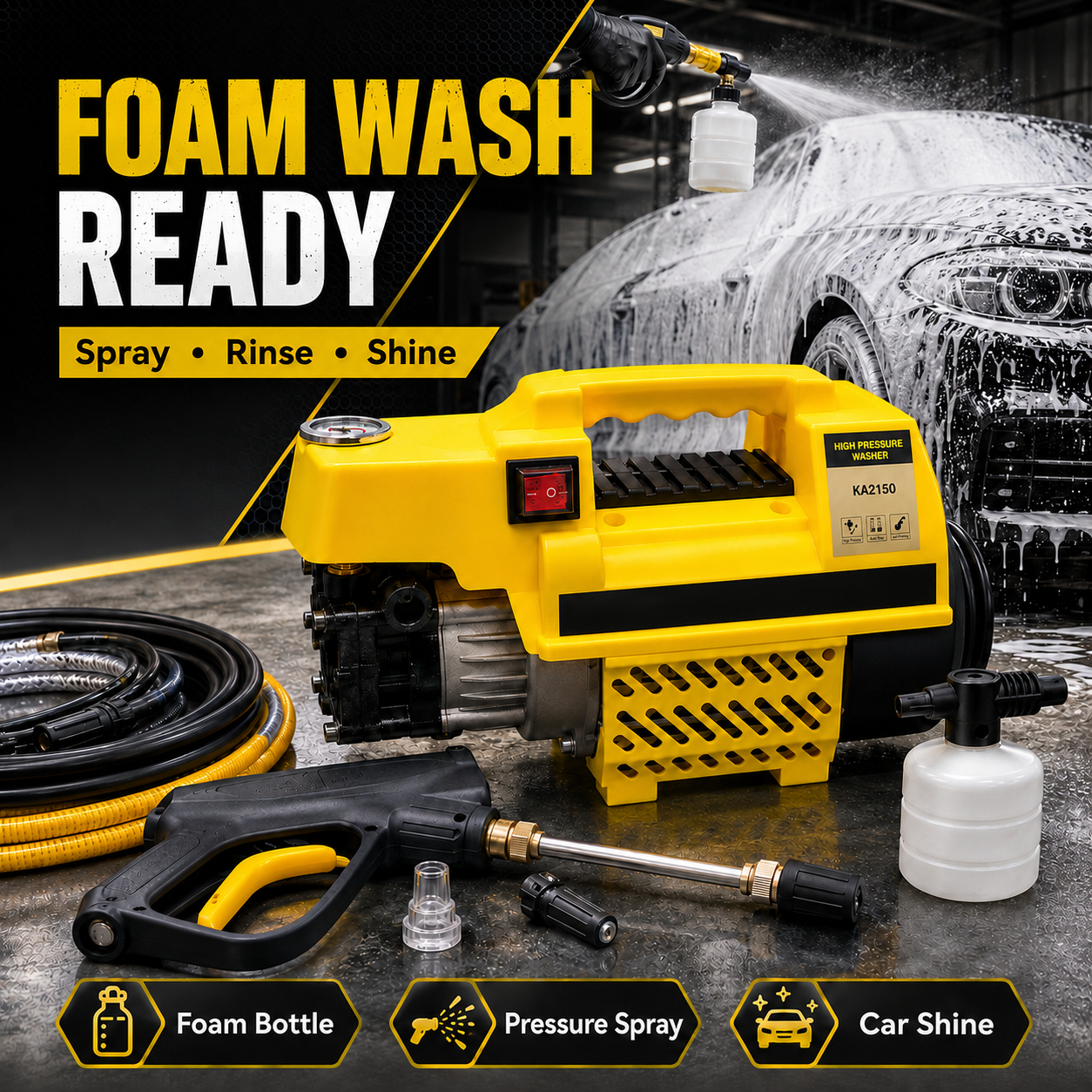 Portable Pressure Washer Pump 1150W