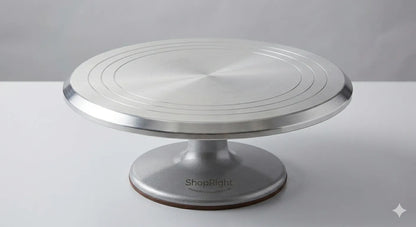 Stainless Steel Turntable Stand Rotating Cake Turntable for Decorating, Baking, and Serving