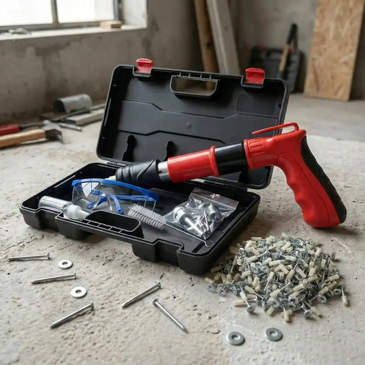 Concrete Nail Gun Kit with Accessories & Briefcase