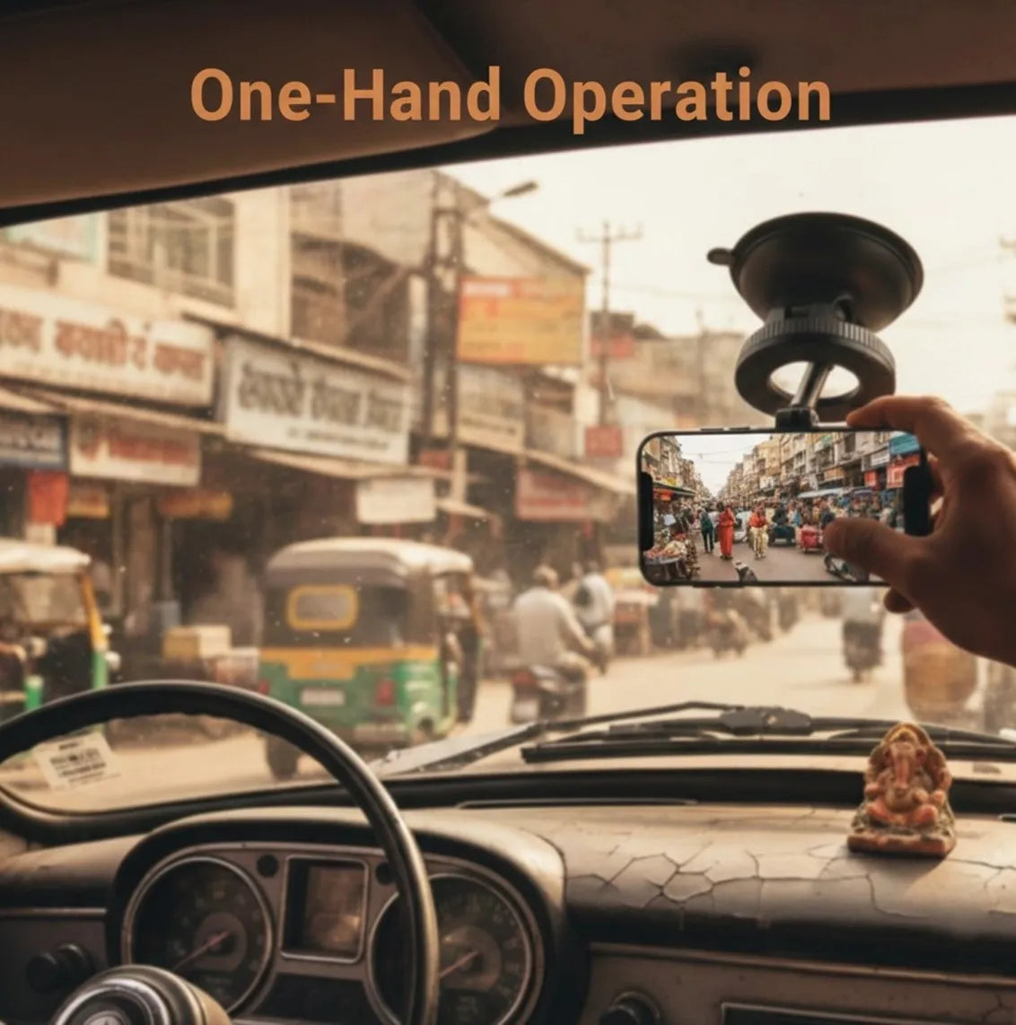 360° Magnetic Car Phone Holder With Strong Suction Base