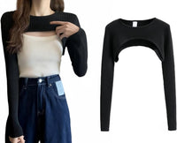 Thumbnail for FlexFit Long Sleeve Crop Top
