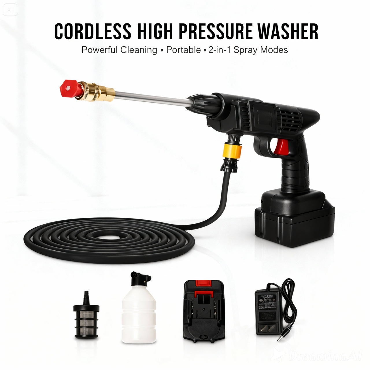 Cordless High Pressure Water Cleaner Washer Spray 02 Battery Included