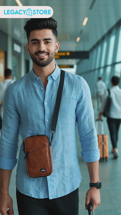 Ziyric Travel Mate Passport Pouch Bag Genuine Leather