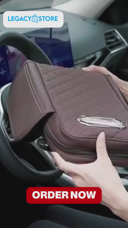 Car Armrest Cushion With Tissue Box & Storage Pocket For Toyota Honda Suzuki Kia Hyundai & More