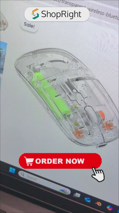 TRANSPARENT WIRELESS+BLUETOOTH DUAL-MODE RECHARGEABLE MOUSE
