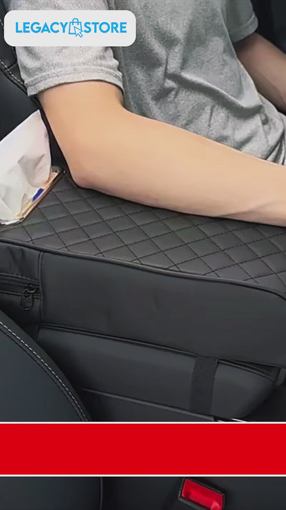 Car Armrest Cushion With Tissue Box & Storage Pocket For Toyota Honda Suzuki Kia Hyundai & More