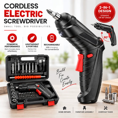 Electric Screw Driver Toolkit – cordless rechargeable electric screwdriver