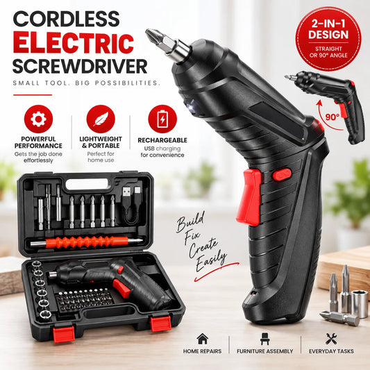 Electric Screw Driver Toolkit – cordless rechargeable electric screwdriver