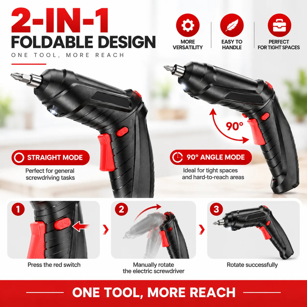 Electric Screw Driver Toolkit – LED work light and adjustable torque